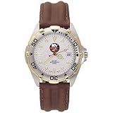 LogoArt New York Islanders Men's All-Star Leather Watch