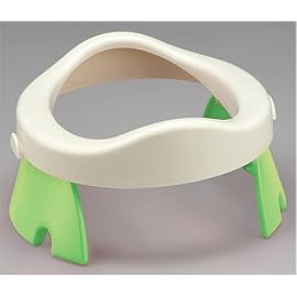 座れる携帯おまる ポテット グレー×グリーン
