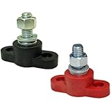 Positive Insulated Battery Power Junction Post Block 3/8 Lug X 16 (Red & Black Set)