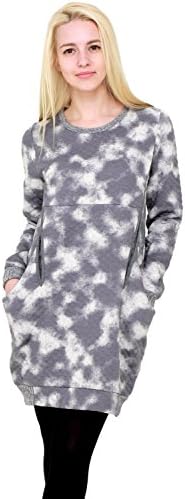 Love Handy Women's Nursing Clothes for Breastfeeding Long Sleeve(grey)
