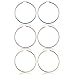 Areke Stainless Steel Large Hoop Earrings For Women,Hypoallergenic Set of 3 Pairs Golden Rose Gold Silver