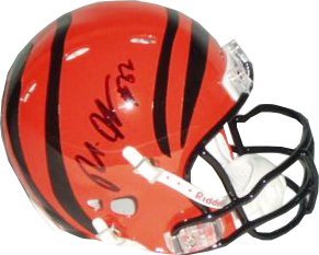 Rudi Johnson signed Cincinnati Bengals Revolution Mini Helmet