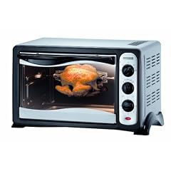 Severin TO 2024 Toastofen, Edelstahl-geb�rstet-schwarz / 28 Liter Garraum / mit Pizzastein und Drehspie�
