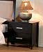Nightstand with Straight Legs in Cappuccino Finish
