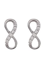 Silver One Pendientes Infinito Zircoinum