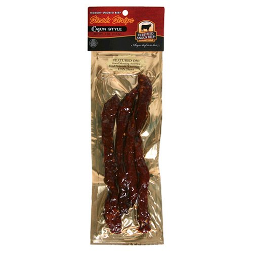 Gary West Meats, Certified Angus Strips, Cajun, 4-Ounce Units (Pack of 3) by Dried Beef
