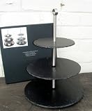 Handcrafted Natural Slate 3-Tier Cake Stand