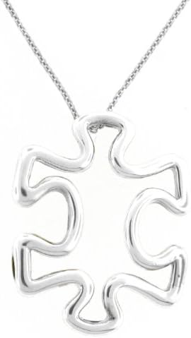 Puzzle Piece Pendant 1 Inch .925 Sterling Silver