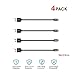 4 Short USB Type C Cables (9in/23cm) COSOOS Nylon Braided Fast Charging Syncing Cables,Charger Cords for Samsung Galaxy S9 S8 Note 8,Nexus 6P 5X,Google Pixel,LG G5 G6,Charging Station,Power Bank-Black