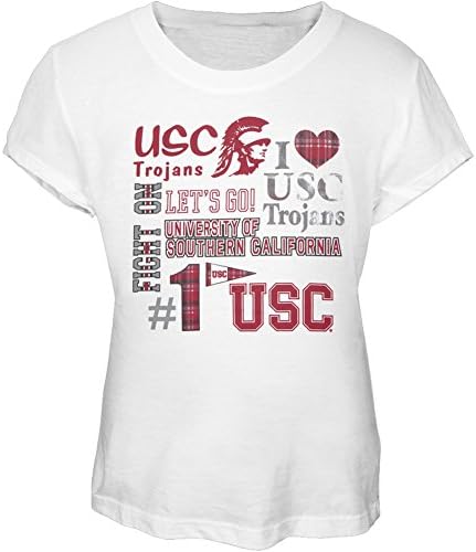 USC Trojans - Foil Logo Cheer Girls Youth T-Shirt - Youth 18