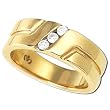 0.12 Ct.T.W. Round Brilliant Cut Diamonds in 14Kt. Yellow Gold. Three-Stone Lady's Diamond Band