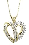 10kt Gold Diamond Heart Pendant with 18 Chain