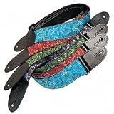 Levy's Leathers Asian Print Jacquard Guitar Strap,Navy
