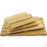 ThinkBamboo Spa Style Raised Bamboo Bathmat - Large