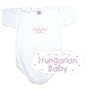 BABY BODYSUIT WHITE " PINK CLOUD LOVE ME , I'M HUNGARIAN " HUNGARY
