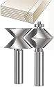 MLCS 7732 90 Degree Edge Banding 2 Piece Set, 1/2-Inch Shank