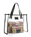 Apparel : Nine West "A Gift for You" Medium Clear Tote with Cosmetic Bags