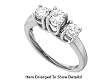 Stunning 1.00 Ctw. 3 Stone Diamond Ring " Top Quality "