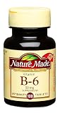 Nature Made Vitamin B-6 Supplement Tablets, 50 mg, 100-Count Bottles (Pack of 6)