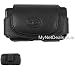 Leather Case Pouch (with Belt Clip) for Motorola Razr V3/ V3a/ V3c/ V3e/ V3i/ V3r/ V3m/ V3xx/ V8/ V9/ V9M - Horizontal Black