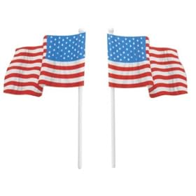 American Flag Cupcake Picks - 12ct by Cake Decorating
