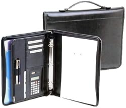 New Bugatti Leather Portfolio Ring Binder Legal Zize