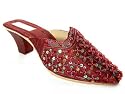 Beachcombers! Ethnic Embellished Heels Silk Sequin & Beaded Indian Khussa Belly Dance Wedding Shoes