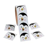 Penguin Face Roll of Stickers