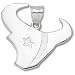 Houston Texans NFL Horn Logo Giant Pendant (Silver)