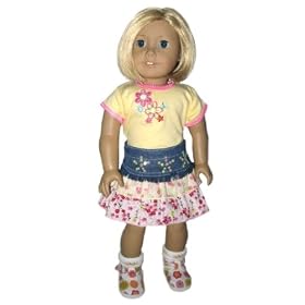 <b>Yellow/Denim Skirt Set for 18" Dolls</b>