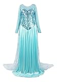 ReliBeauty Womens Elegent Princess Elsa Dress Costume Light Blue, Large