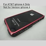 BLADE METAL BUMPER APPLE IPHONE 4 BLACK / RED