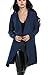 ACEVOG Women Long Sleeve Tie-Belt Casual Open Front Lightweight Trench Coat Cardigan