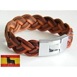 *TOP & DESIGN* (TEG541-1) 1x Leder Armband *Handarbeit MADE IN SPAIN* f�r Gelenkumfang bis 20 cm "3-fach braun-mix" B: 20mmvon "Vertrieb durch TEG"