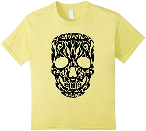 Kids Skull Death Bones t shirt tee for men women boys girls 12 Lemon