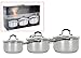 Ethos Hells Kitchen - Stainless Steel Kitchen Cookware Sauce Pan - 3 piece set