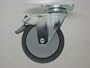 Swivel caster with directional lock, 125mm x 29mm gray thermoplastic rubber wheel and ball bearing. 220 pound load capacity.
