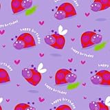 Ladybird Birthday Gift Wrapping Paper with Gift Tags - Pack of 2