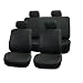 Univerisal Car Seat Cover Full Set Leather Pu-001 Solid Black