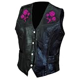 Diamond PlateTM Ladies Genuine Rose Leather Vest