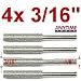 Anytime Tools 3/16" DIAMOND CHAINSAW SHARPENER BURR 1/8" Shank, 4 Pack