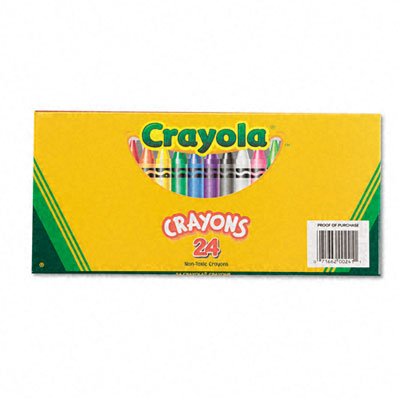 Binney & Smith Crayola(R) Large Crayon Set, Lift-Lid Box, Assorted Colors, Box Of 16