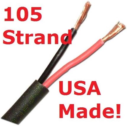 Indoor/Outdoor In Wall or Direct Burial Home Audio 14/2 Awg Gauge 500 ft CL3 Speaker Wire or Low Voltage Lighting Cable - Oxygen Free Copper - 105 Strand Count - Made in the USA! BLACK