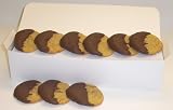 Gourmet Food : Scott's Cakes Half-Dipped Peanut Butter Cookies with Milk Chocolate in a White Gourmet Box