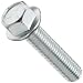 Grade 5 Steel Serrated Flange Bolt, Zinc Plated Finish, Hex Head, UNC Threads, Hex Head, Meets IFI-111 (2002)/SAE J429 (1999)/ASTM B633 Specifications, #10-24 Thread Size, 3/4" Length, Fully Threaded, Pack Of 50