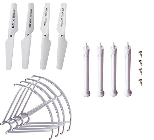 Imagen 6 de ILov hélices + Frame + Protección Landing Gear 4 colores Accesorios Piezas Pack para SYMA X5SC X5SC-1 X5SW con un bookmark mariposa (4 Colors in Set)