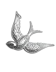 925 Sterling Silver Flying Sparrow Bird Charm Pendant
