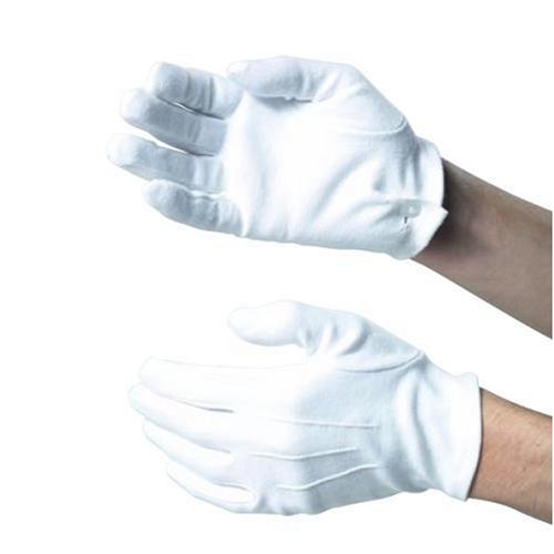 White Serving or Formal Glove button fastening Medium