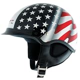 AFX FX-3 Freedom Flag Beanie Half Motorcycle Helmet White Small
