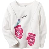 Carter's(カーターズ) ロングスリーブミトングラフィックティ ホワイト トップス長袖Tシャツ 3歳【並行輸入】